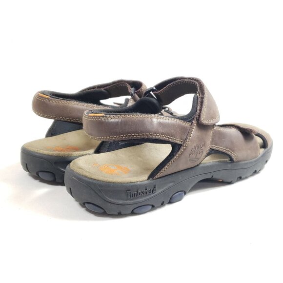 Timberland Brown Leather Adjustable Strap Sandals For Men Size 14M Comfortable - Picture 4 of 9